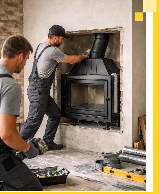Установка каминных топок в Нурлате: монтаж, подключение