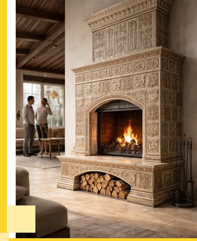 Купить изразцовый камин в Нурлате от 260675 р. | ЭриданНрт