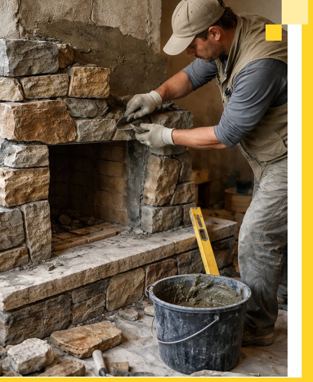 Изготовление и установка каменных каминов под ключ в Нурлате