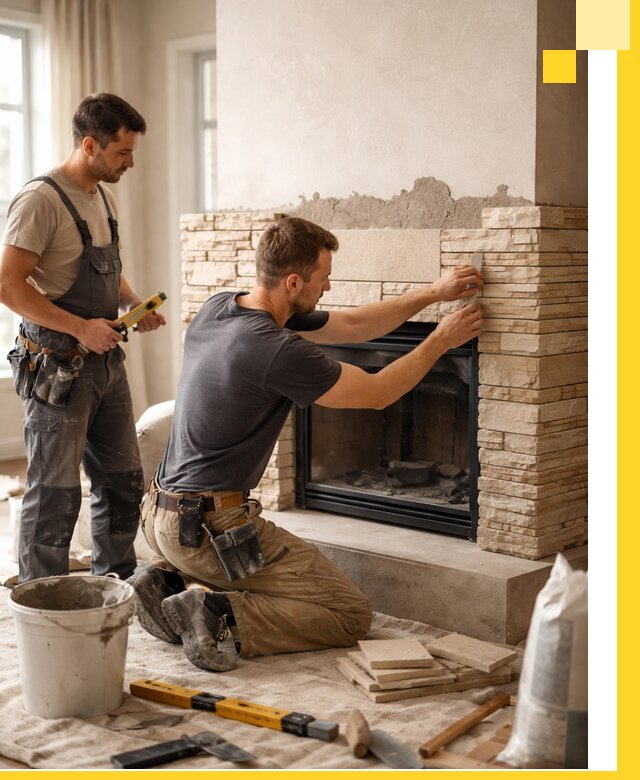 Установка и монтаж каминов для загородного дома в Нурлате