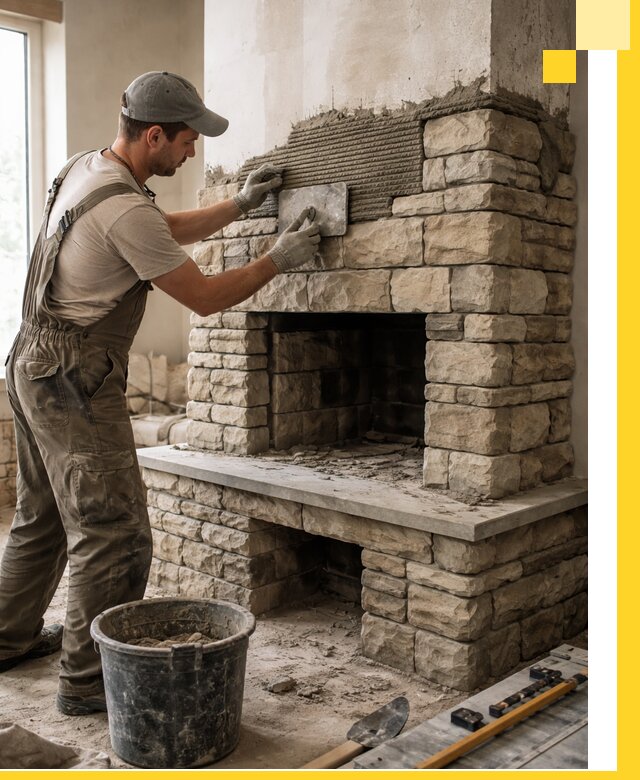 Строительство каминов под ключ в Нурлате от проектирования до монтажа