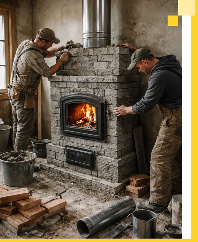 Производство, поставка и монтаж дровяных печей в Нурлате