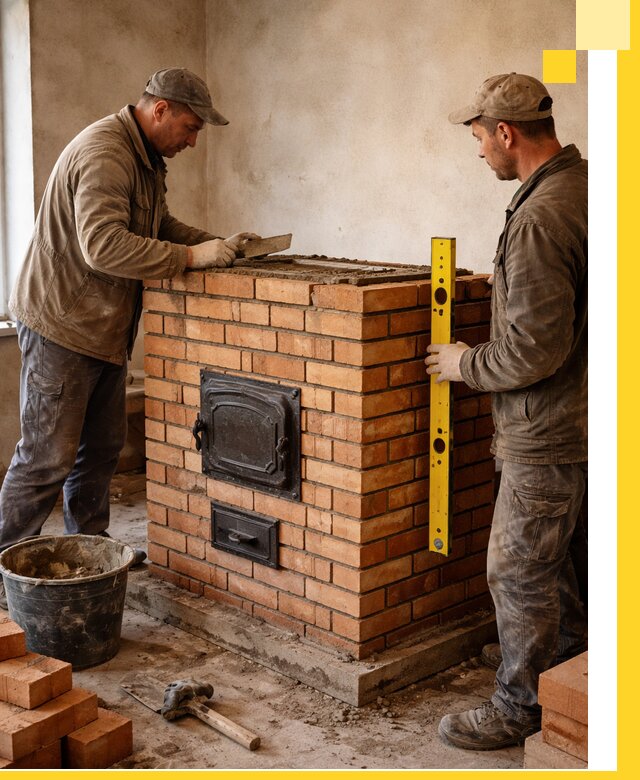 Отопительные печи под ключ в Нурлате, установка и сборка