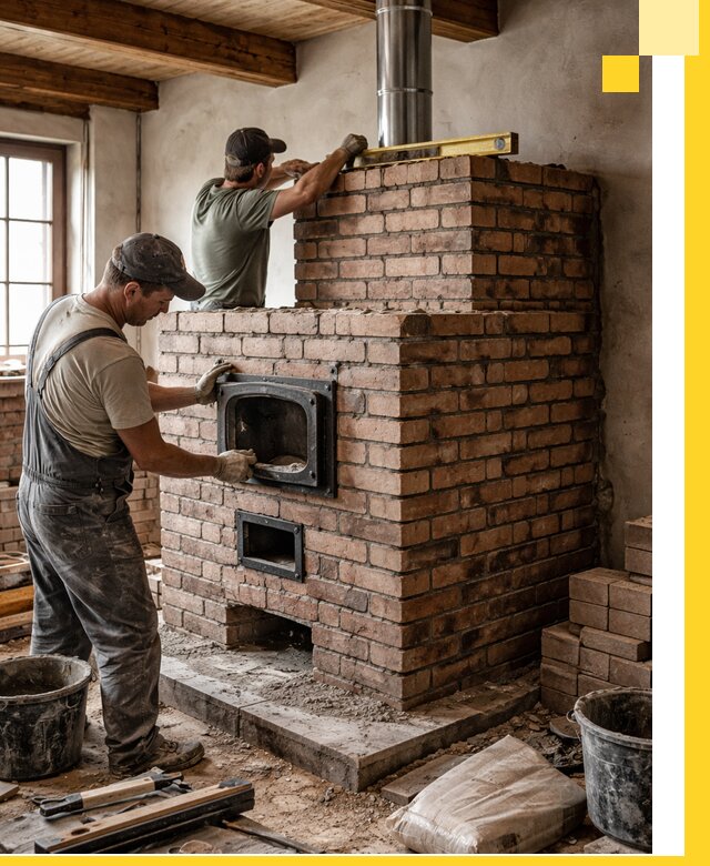 Печи для загородного дома под ключ в Нурлате — монтаж и сервис