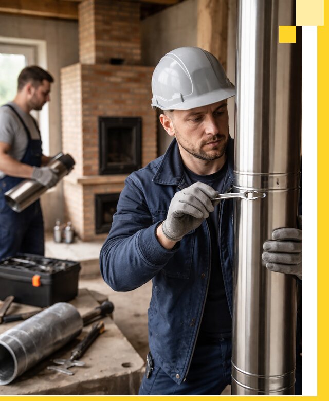 Профессиональный монтаж дымоходов для печей в Нурлате