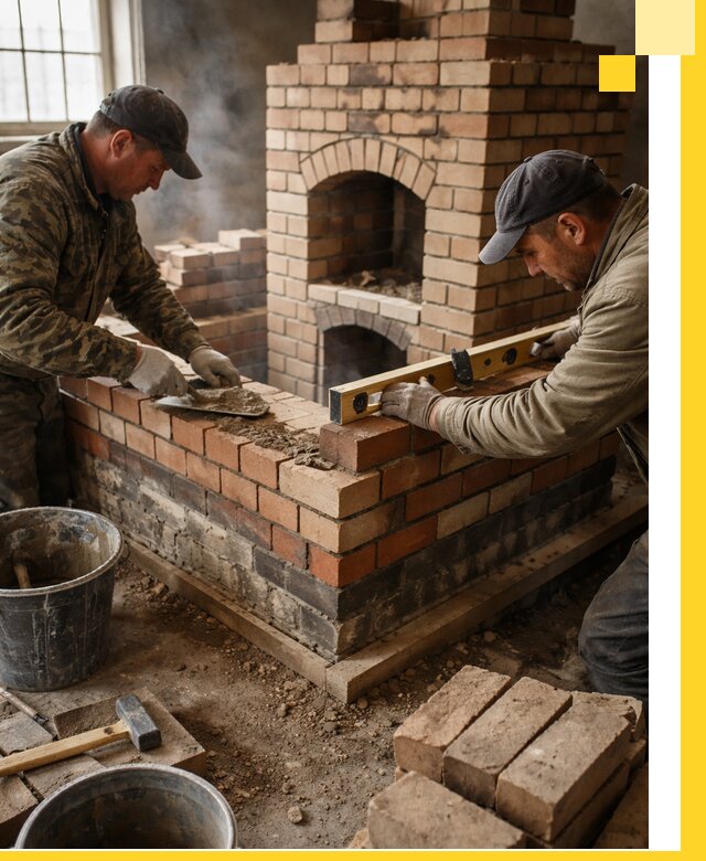 Изготовление и монтаж печей и каминов из кирпича в Нурлате