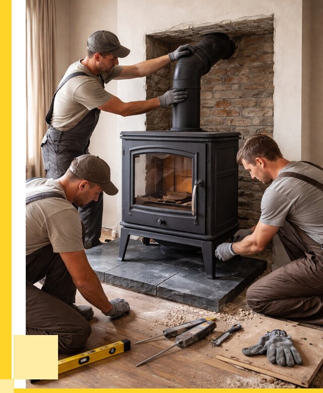 Монтаж печи камина в частном доме в Нурлате от 26068 р. | ЭриданНрт