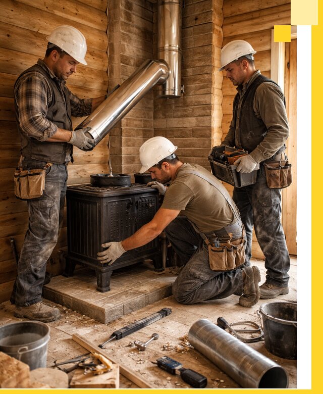 Профессиональный монтаж банных печей и дымоходов в Нурлате