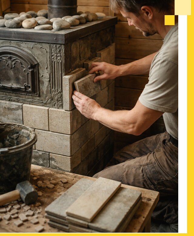 Облицовка банных печей в Нурлате профессиональная отделка