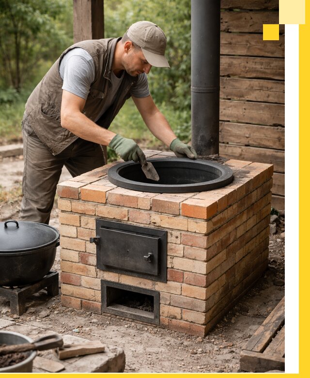 Изготовление и установка печей для казана в Нурлате под ключ