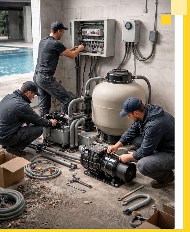 Профессиональный монтаж оборудования для бассейнов в Нурлате