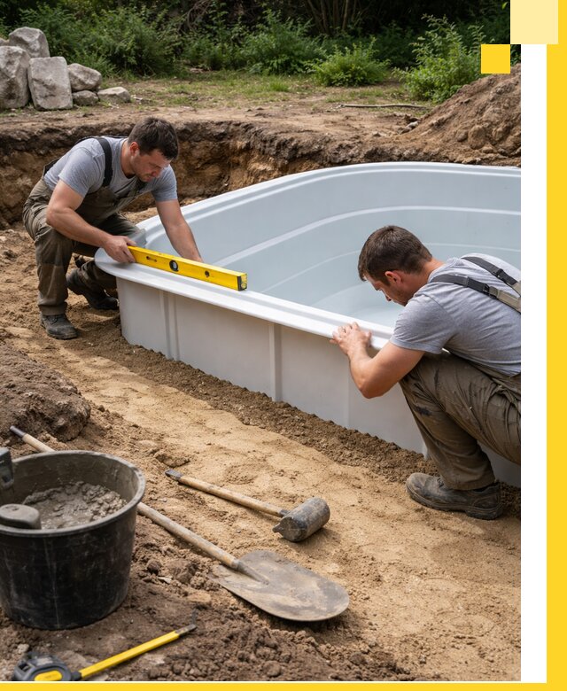 Производство и установка пластиковых бассейнов в Нурлате под ключ