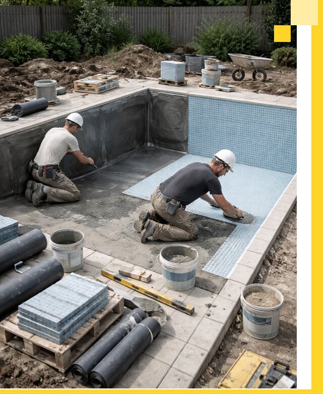 Проектирование и строительство стационарных бассейнов в Нурлате