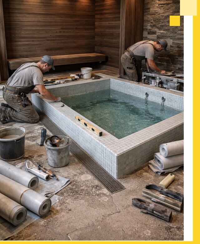 Установка и строительство бассейнов для сауны в Нурлате