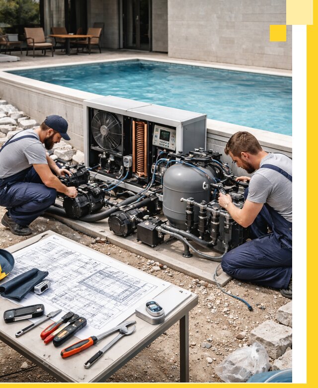 Проектирование и монтаж бассейнов с подогревом в Нурлате