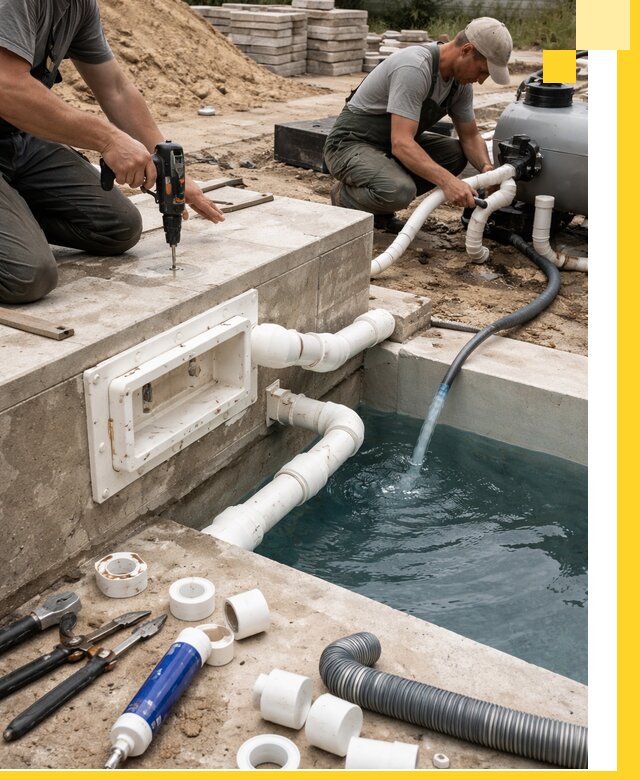 Строительство скиммерных бассейнов под ключ в Нурлате