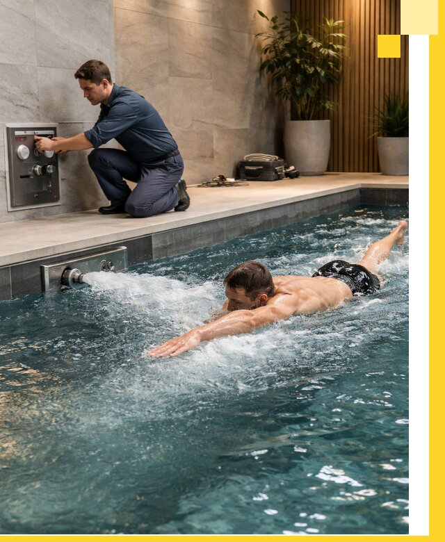 Проектирование и монтаж бассейнов с противотоком в Нурлате