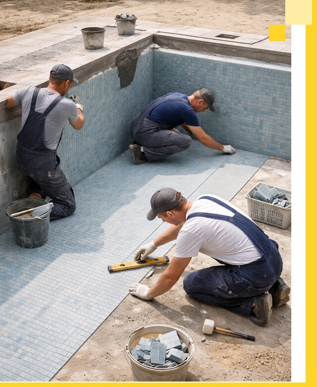 Укладка и установка плитки для бассейнов под ключ в Нурлате