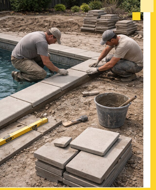 Установка и изготовление копингового камня для бассейнов в Нурлате
