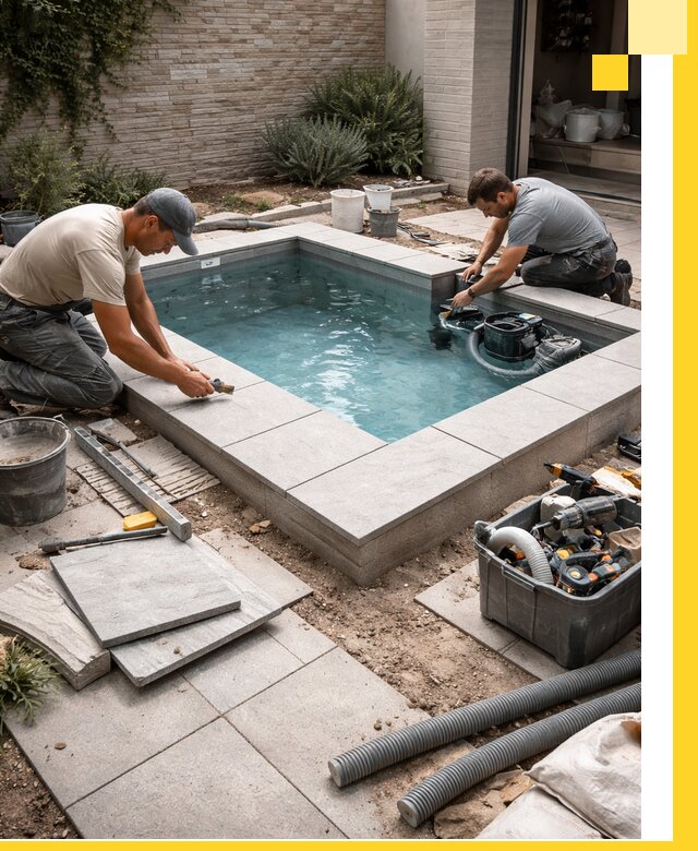 Мини бассейны под ключ в Нурлате, дизайн и установка