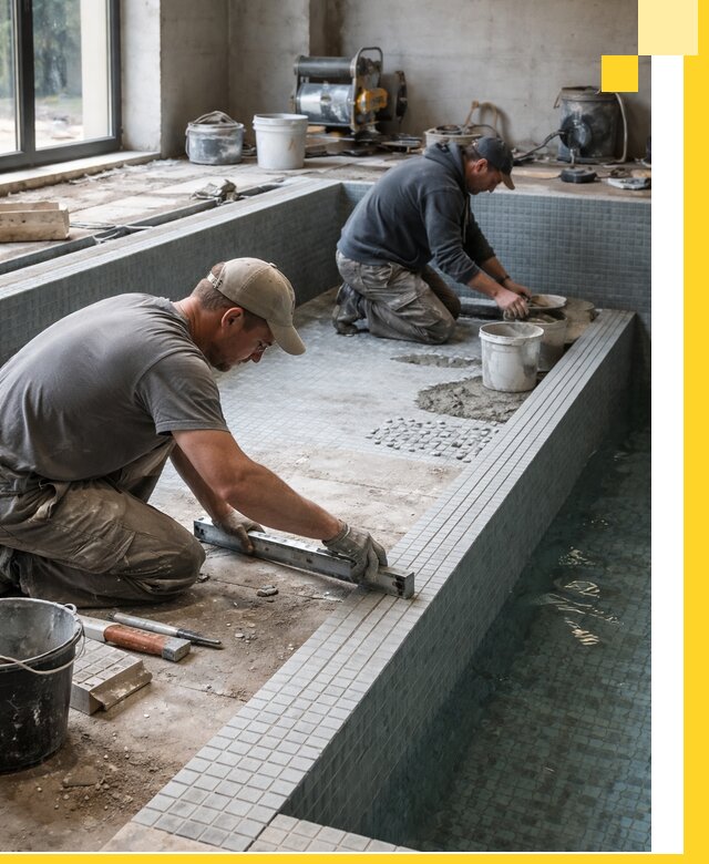 Строительство бассейна в частном доме в Нурлате под ключ