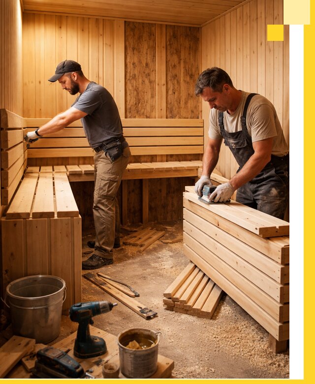 Профессиональный комплексный ремонт саун под ключ в Нурлате