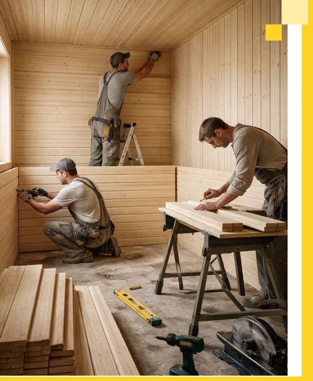 Обшивка саун в Нурлате из натуральной древесины под ключ