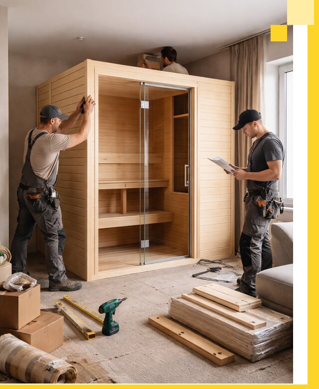 Установка и благоустройство саун в квартире в Нурлате