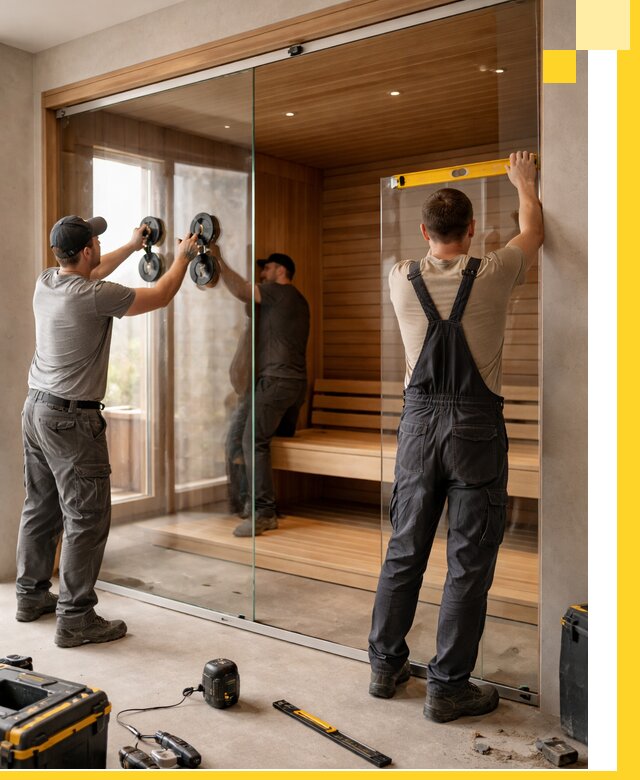 Производство и монтаж стеклянных саун под ключ в Нурлате