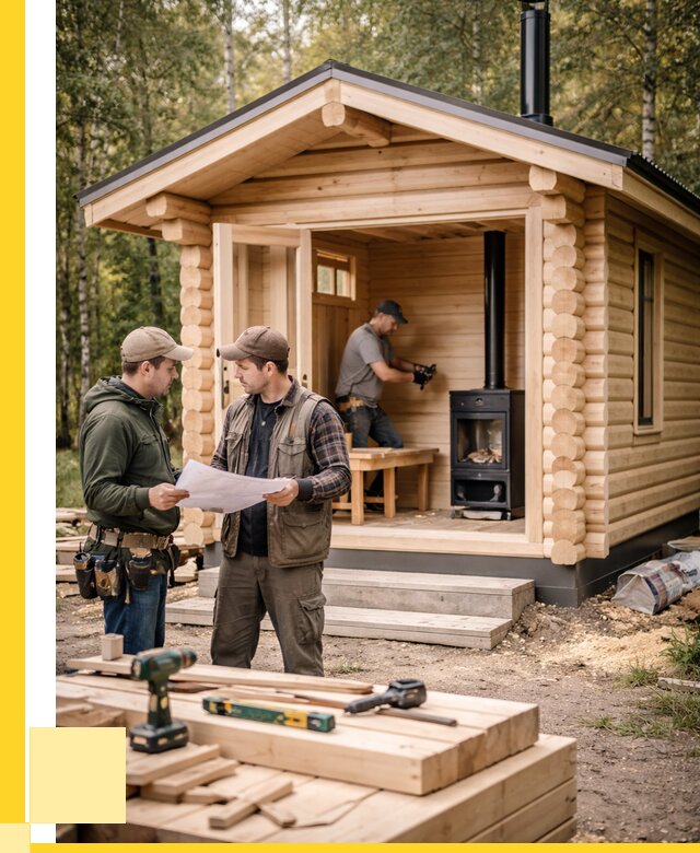 Монтаж бань под ключ в Нурлате — от 208540 р. | ЭриданНрт