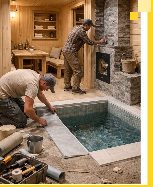 Строительство бань с комнатой отдыха под ключ в Нурлате