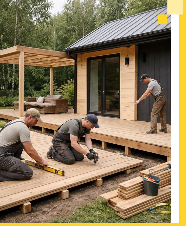 Строительство бань с террасой и бассейном под ключ в Нурлате