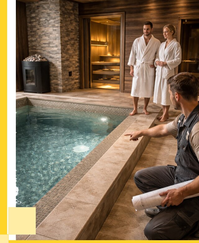 Проект бани с бассейном под ключ в Нурлате от 67776 р. | ЭриданНрт