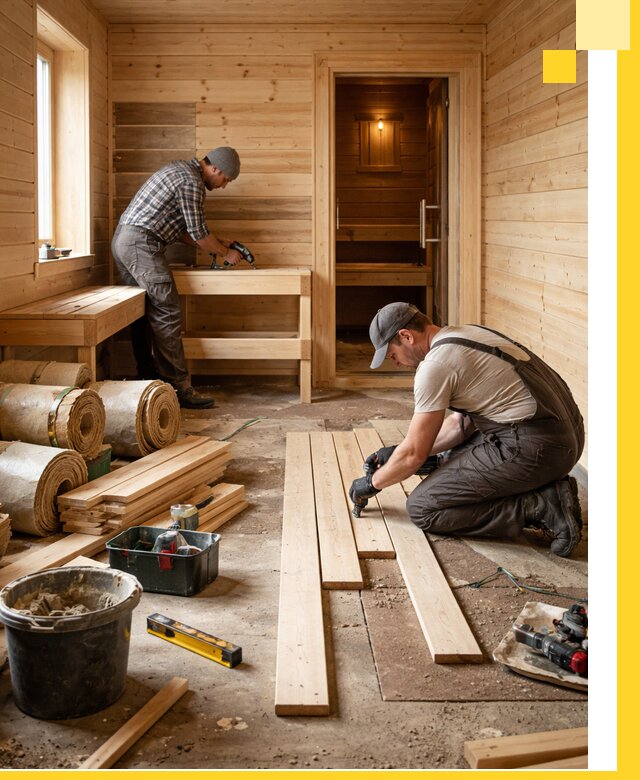 Индивидуальный проект бани с комнатой отдыха под ключ в Нурлате