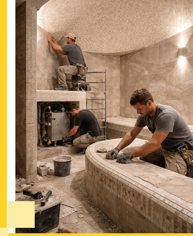 Монтаж хамамов под ключ в Нурлате от 260675 р. ЭриданНрт