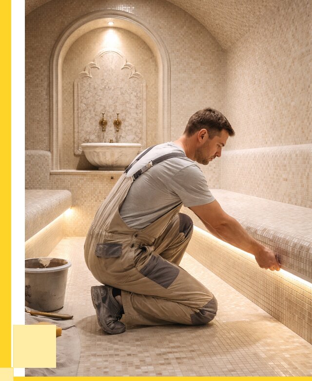 Отделка хамамов под ключ в Нурлате от 5735 р. | ЭриданНрт