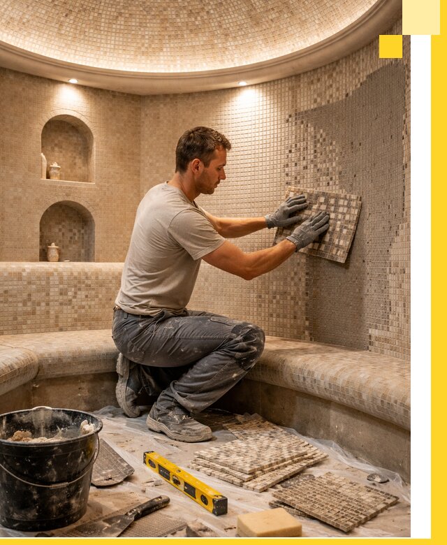 Устройство и монтаж домашнего хамама под ключ в Нурлате