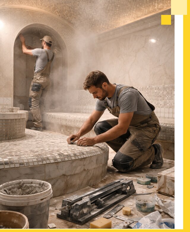 Профессиональный дизайн хамама и SPA под ключ в Нурлате