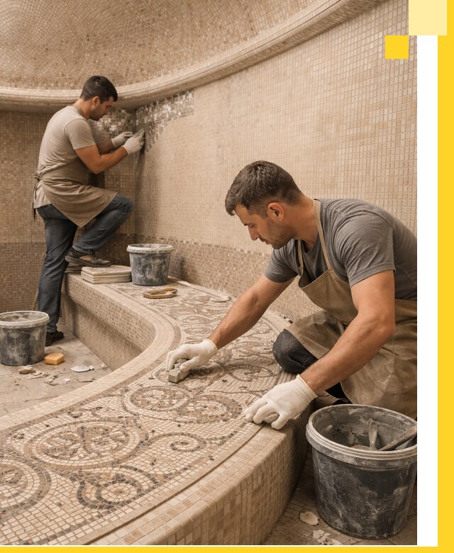 Плитка для хамама в Нурлате, укладка, подбор и поставка